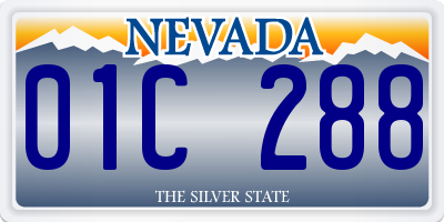 NV license plate 01C288