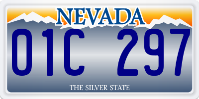 NV license plate 01C297