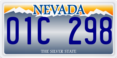 NV license plate 01C298