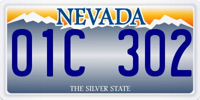 NV license plate 01C302