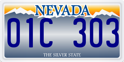 NV license plate 01C303