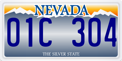 NV license plate 01C304