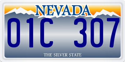 NV license plate 01C307