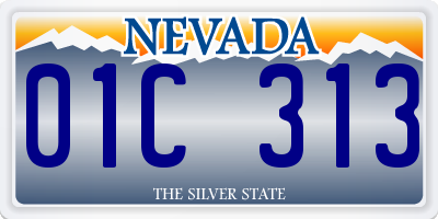 NV license plate 01C313