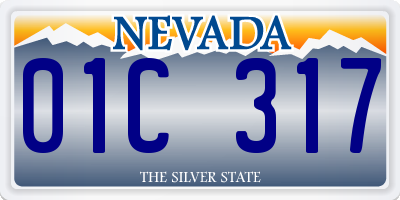 NV license plate 01C317