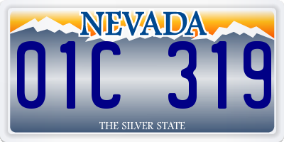 NV license plate 01C319
