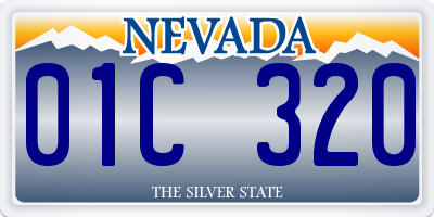 NV license plate 01C320