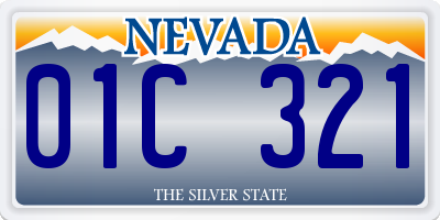 NV license plate 01C321