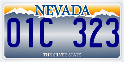 NV license plate 01C323
