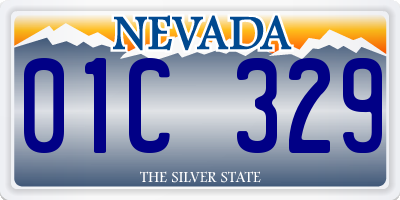 NV license plate 01C329