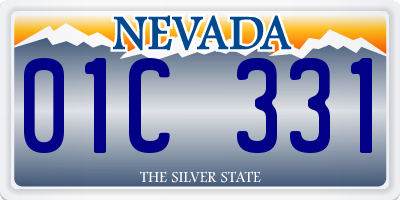 NV license plate 01C331