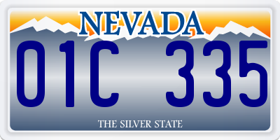 NV license plate 01C335