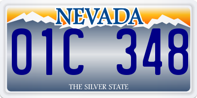 NV license plate 01C348