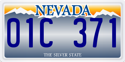 NV license plate 01C371
