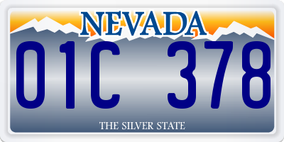 NV license plate 01C378