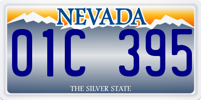 NV license plate 01C395