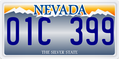 NV license plate 01C399