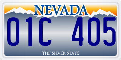 NV license plate 01C405