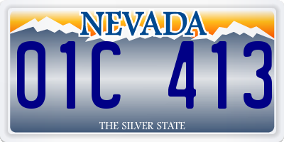 NV license plate 01C413