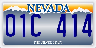 NV license plate 01C414