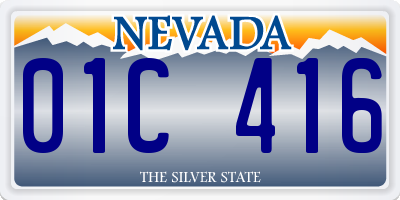 NV license plate 01C416