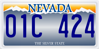 NV license plate 01C424