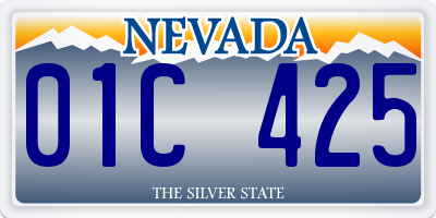 NV license plate 01C425