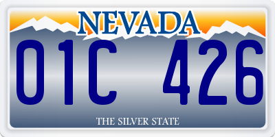 NV license plate 01C426