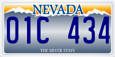 NV license plate 01C434