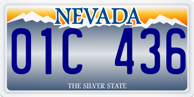 NV license plate 01C436