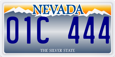 NV license plate 01C444