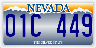 NV license plate 01C449