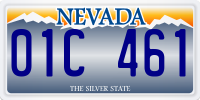 NV license plate 01C461