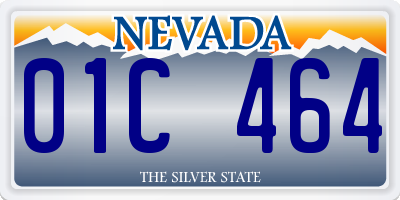 NV license plate 01C464