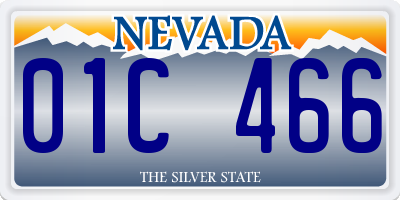 NV license plate 01C466