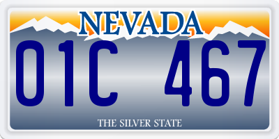 NV license plate 01C467