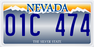 NV license plate 01C474