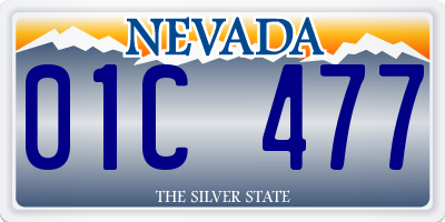 NV license plate 01C477