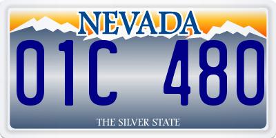 NV license plate 01C480