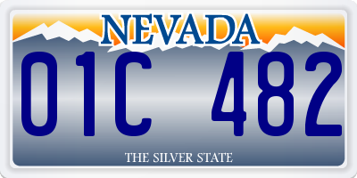NV license plate 01C482