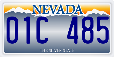 NV license plate 01C485