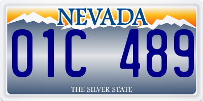 NV license plate 01C489