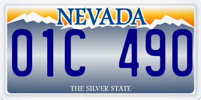 NV license plate 01C490