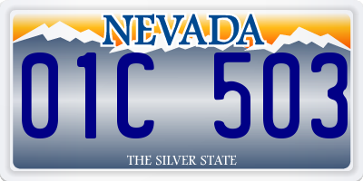 NV license plate 01C503