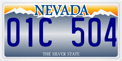 NV license plate 01C504