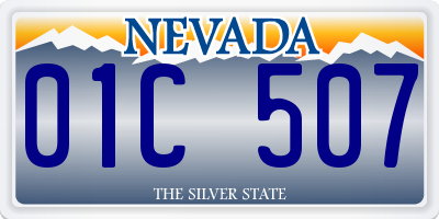 NV license plate 01C507