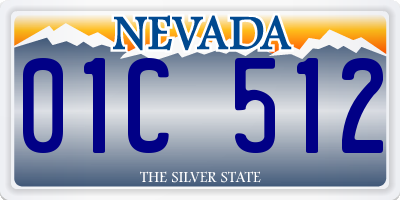 NV license plate 01C512