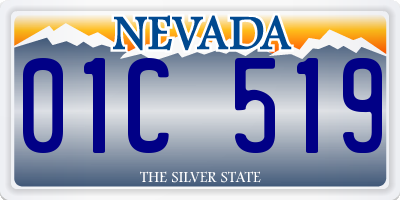 NV license plate 01C519