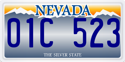 NV license plate 01C523