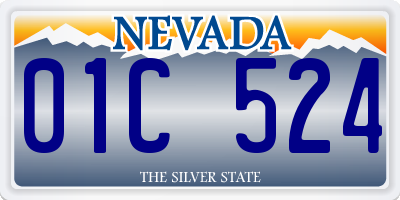 NV license plate 01C524